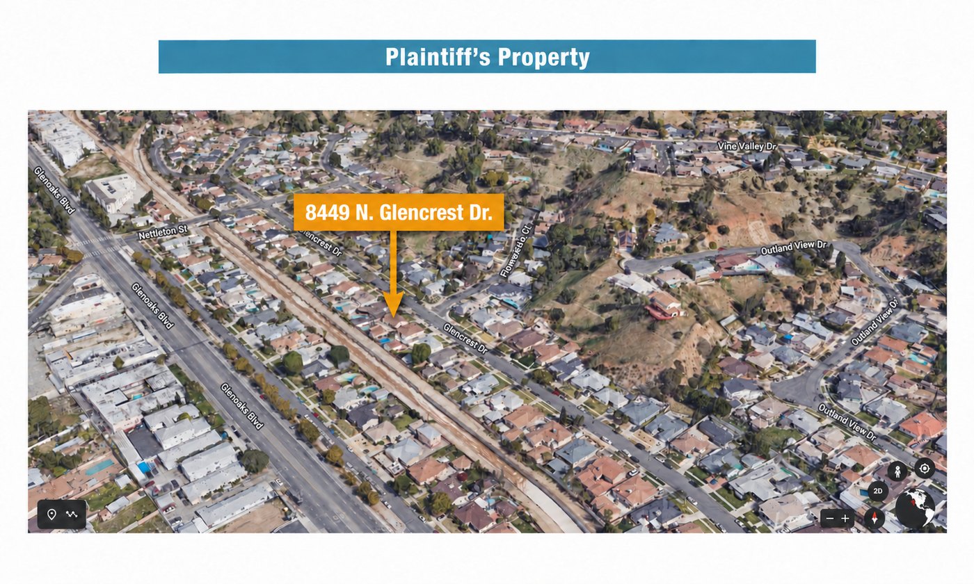 Birds Eye View of Glencrest Drive