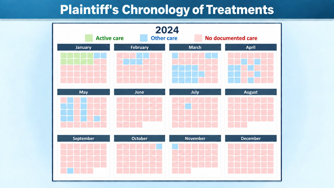 Chronology of Treatments Calendar