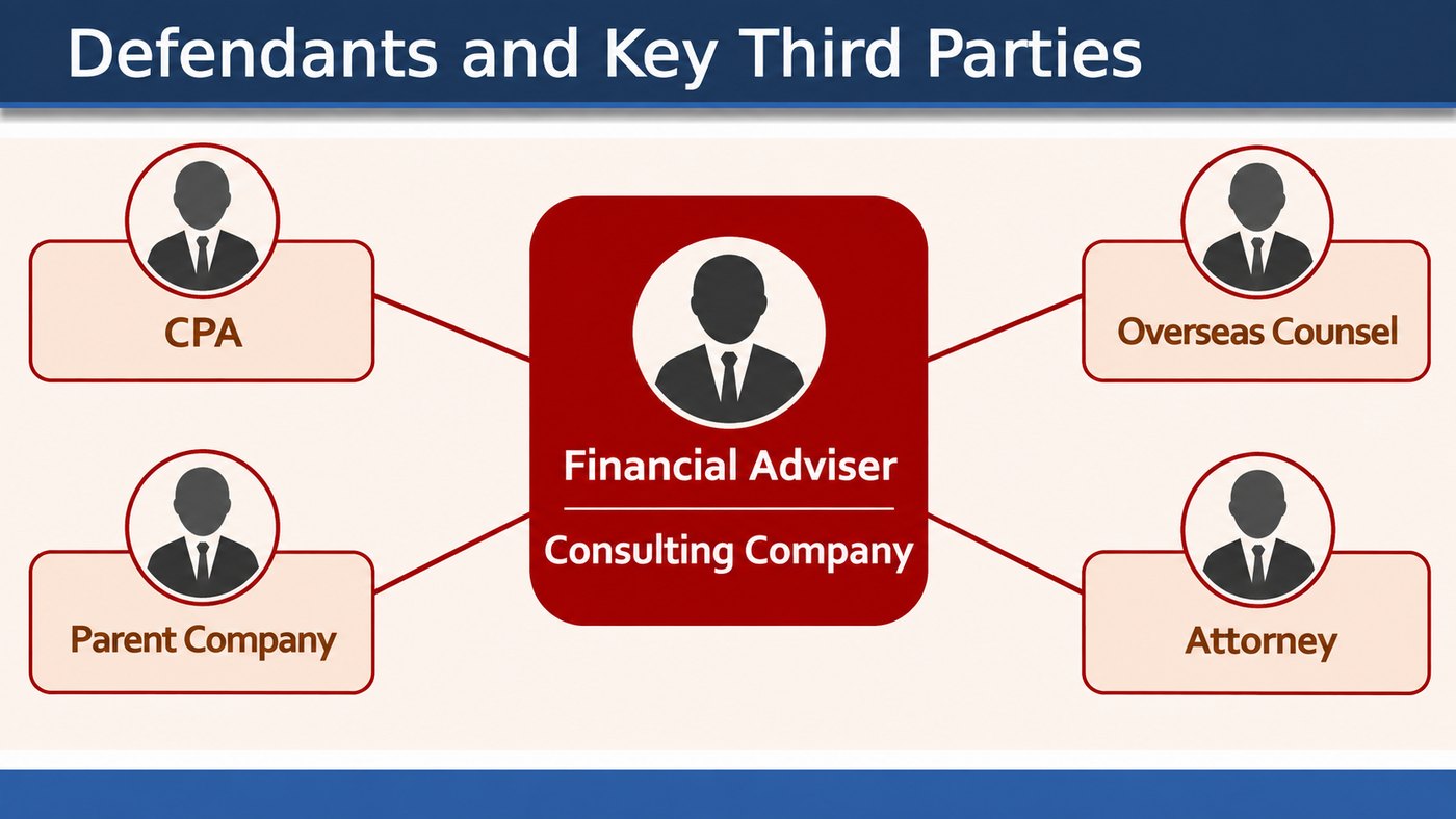 Defendants and Key Third Parties