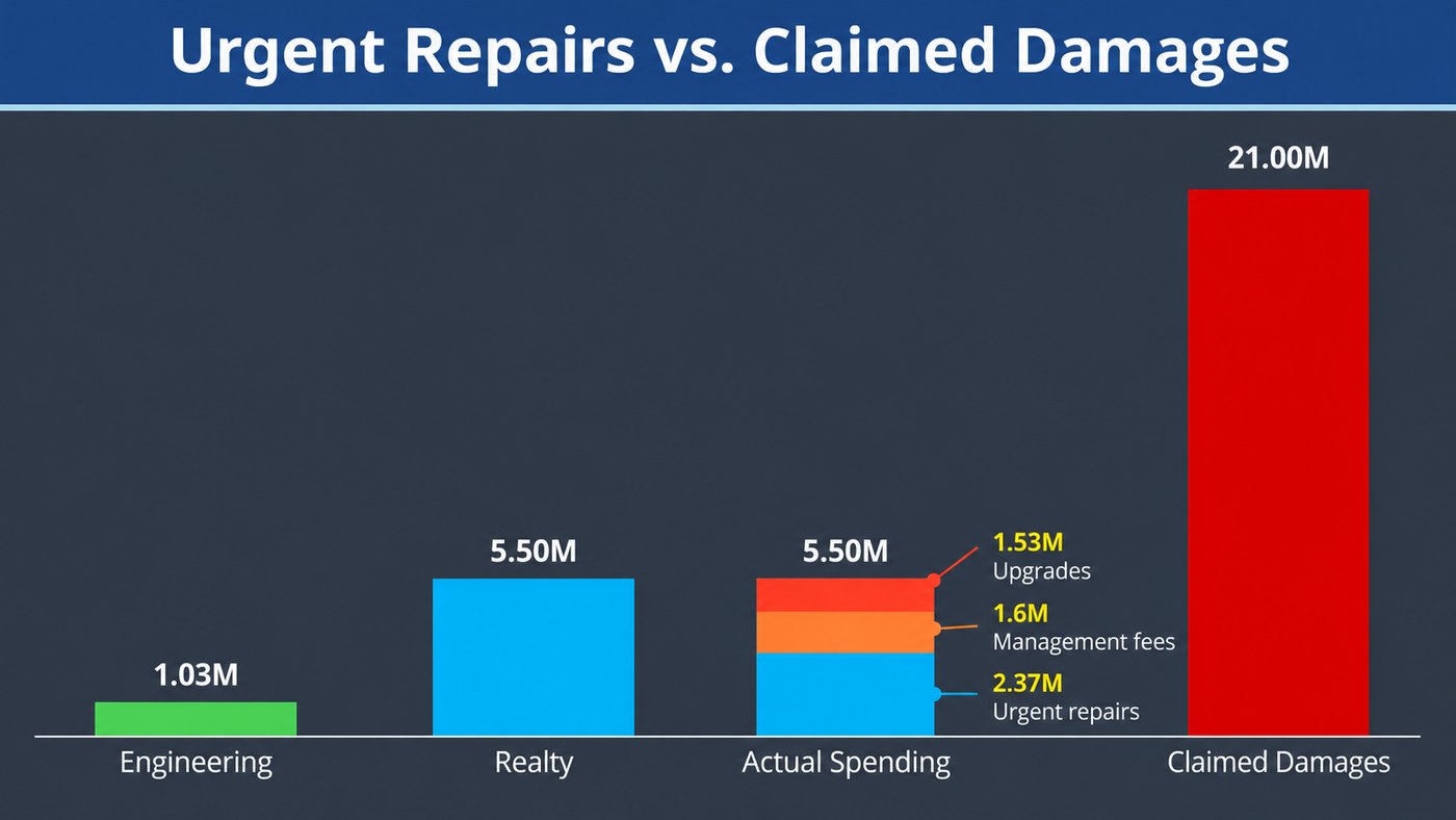 Urgent Repairs vs Claimed Damages